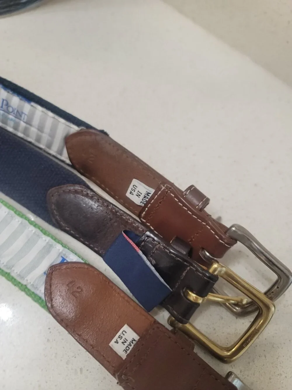 Ansley Golf Club Belt Settindown Roswell ATL GA SZ 42 (3 Belts) EUC
